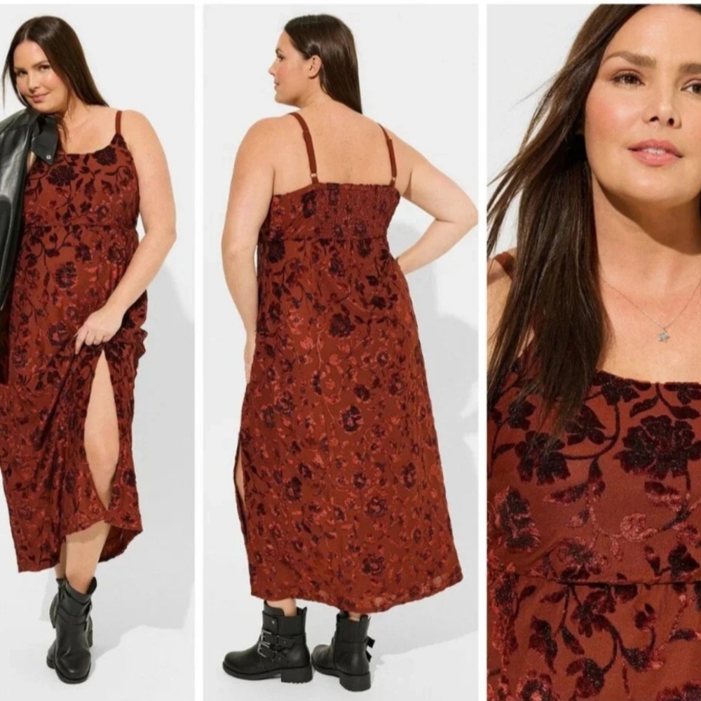 Torrid Rust Spaghetti Strap Maxi Sundress